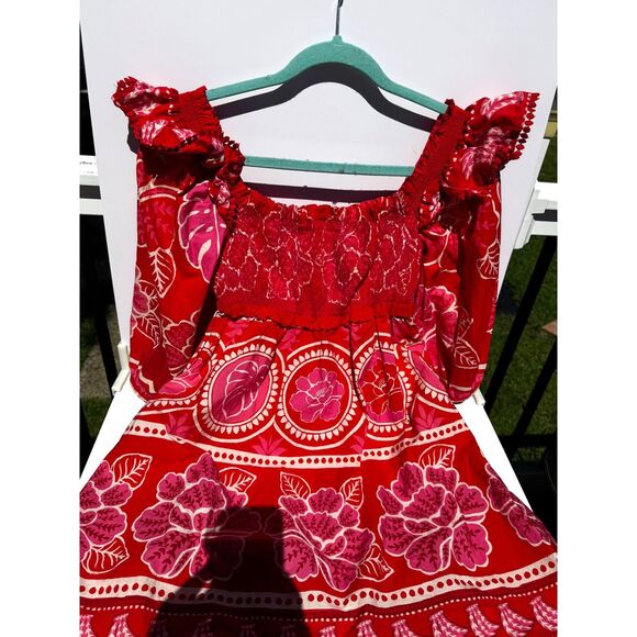 Farm Rio Summer Sunrise Mini Dress; so pretty NWOT size medium - Picture 4 of 7
